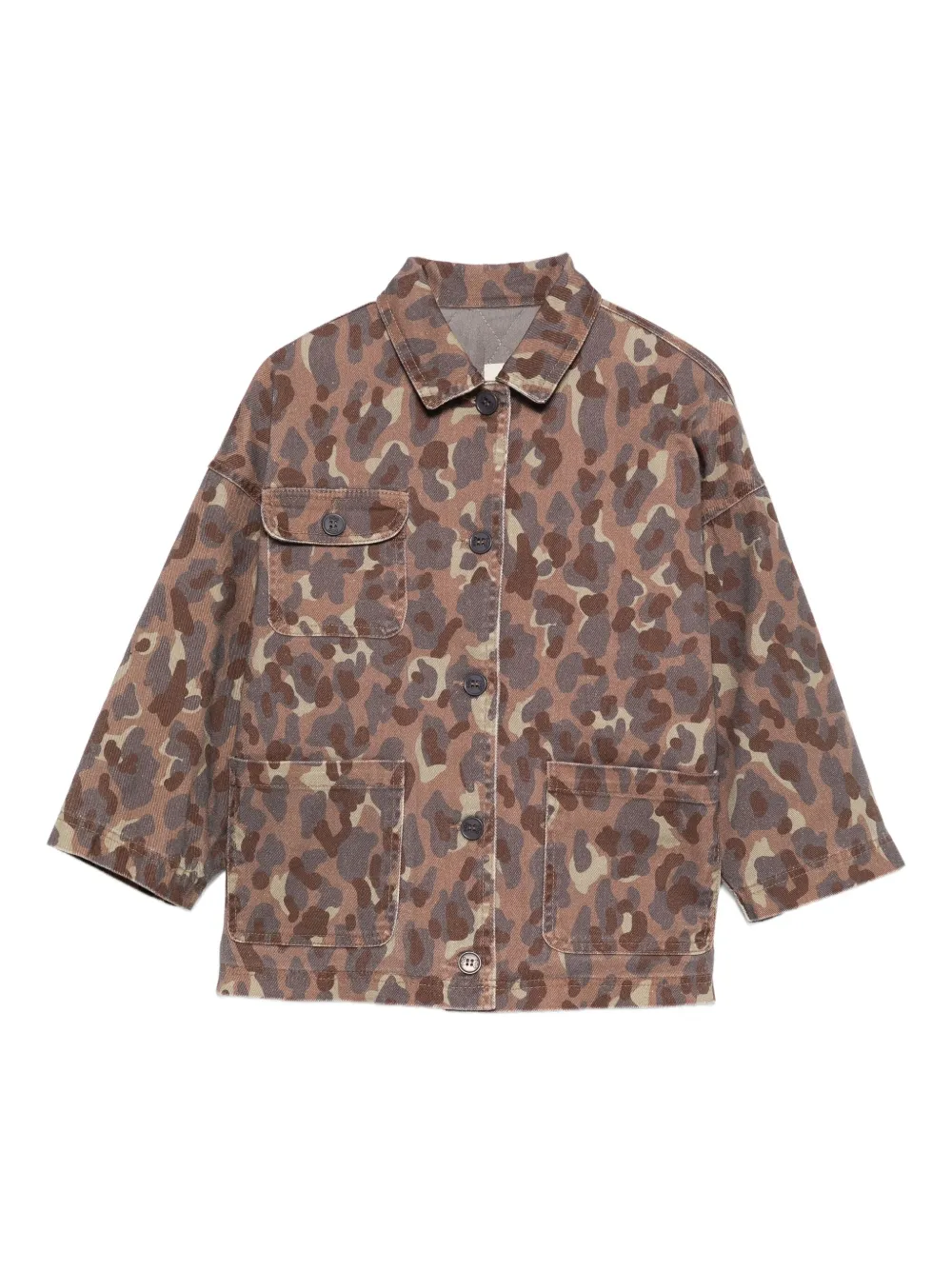 Douuod Kids camouflage pocket jacket | Brown | Image 1