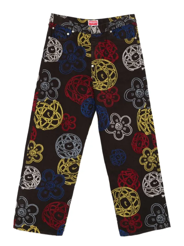 Kenzo x Futura 2000 フローラル パンツ | ブラウン | FARFETCH JP