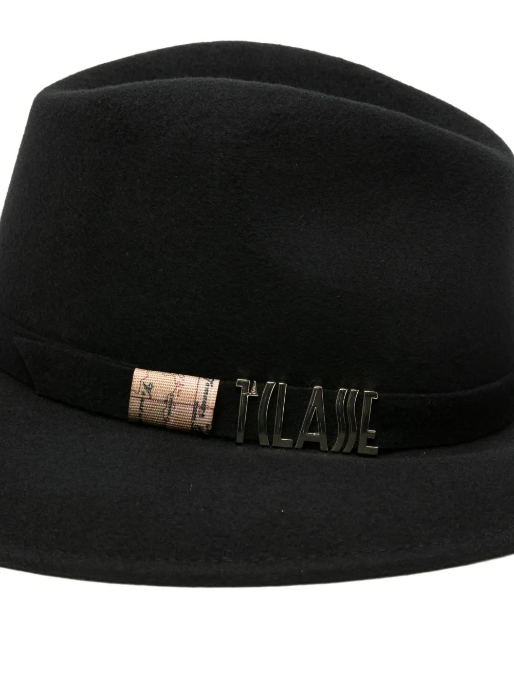 Alviero Martini 1° Classe Metallic-logo Fedora In Black