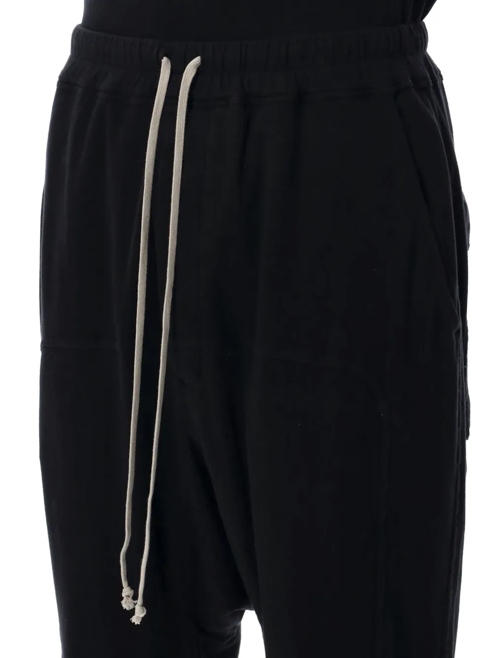 Rick Owens Drkshdw Drkshdw By Rick Owens Black Jersey Prisoner Drawstring Pants In Black