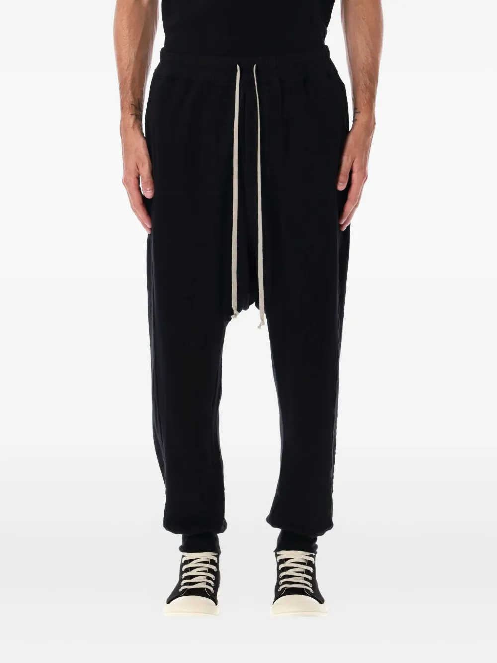 Rick Owens DRKSHDW drawstring drop-crotch trousers - ブラック Rick Owens DRKSHDW drawstring drop-crotch trousers - ブラック