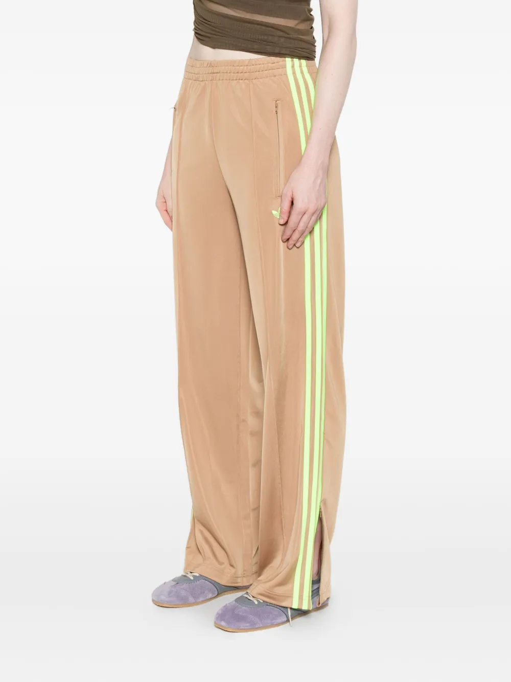 Adidas Originals Adicolor Classic Firebird Loose Fit Recycled Polyester Track Pants In Brown
