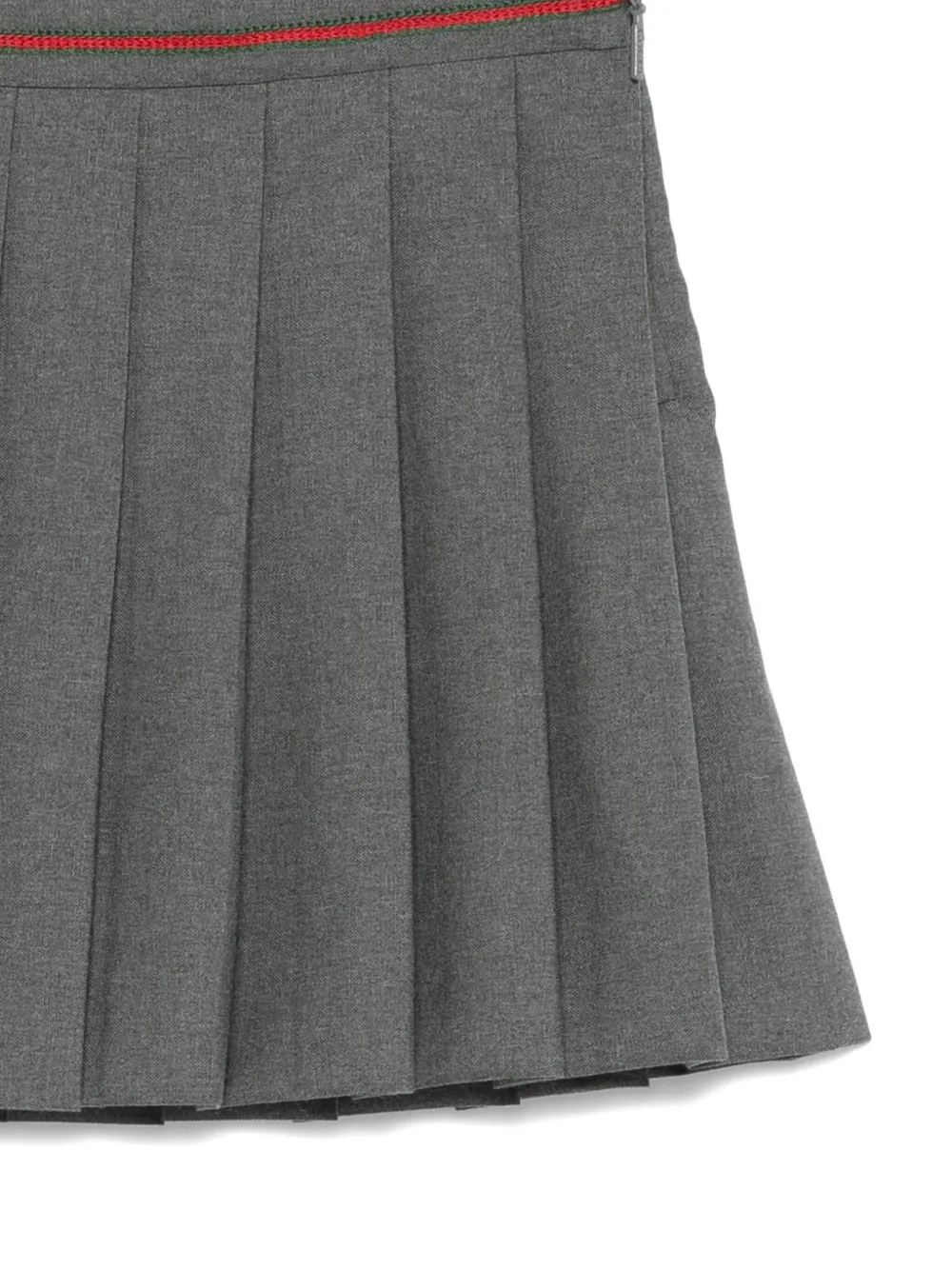 Gucci Kids Wollen plooirok Grijs