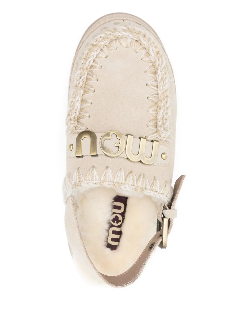 Mou Bounce slingback muiltjes met plateauzool Beige