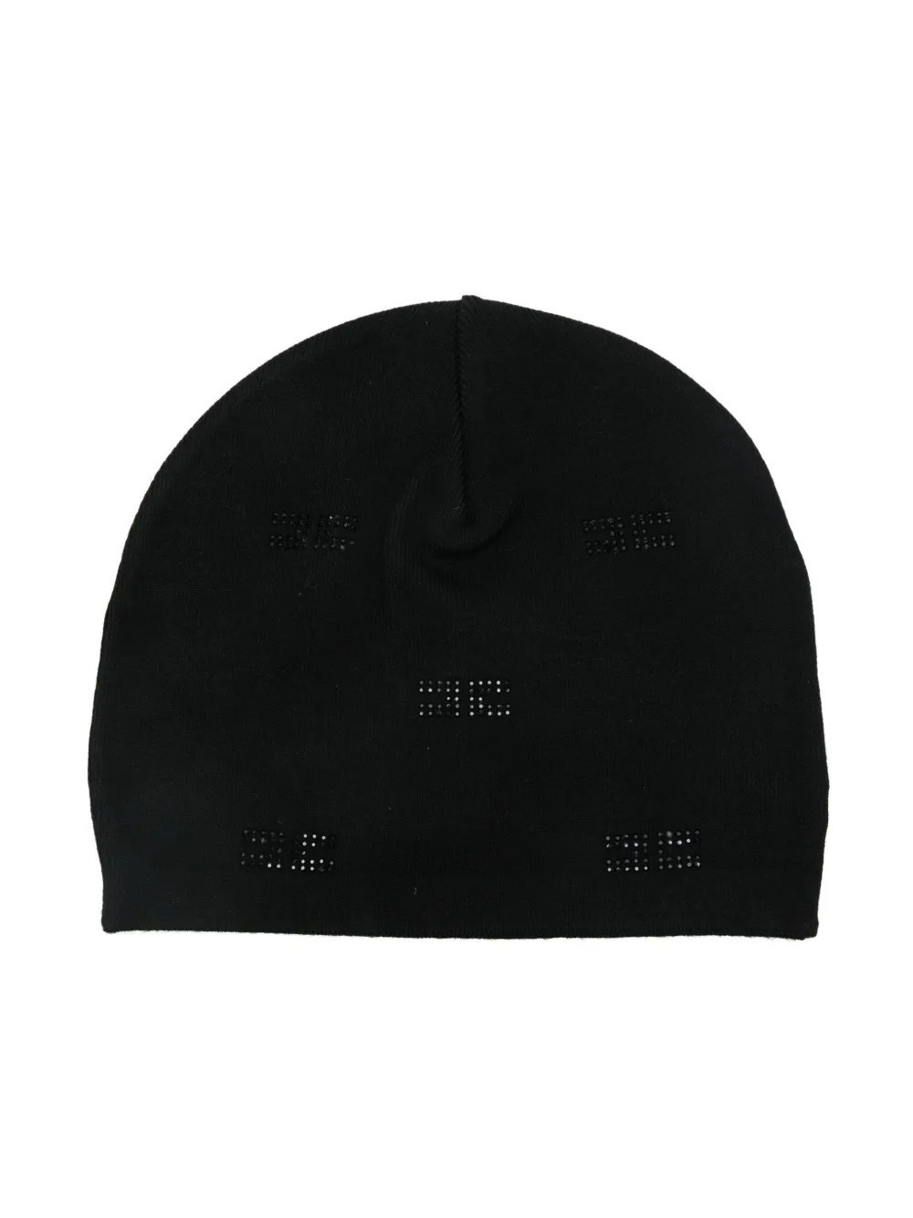 Elisabetta Franchi La Mia Bambina Berretto con cristalli - Nero