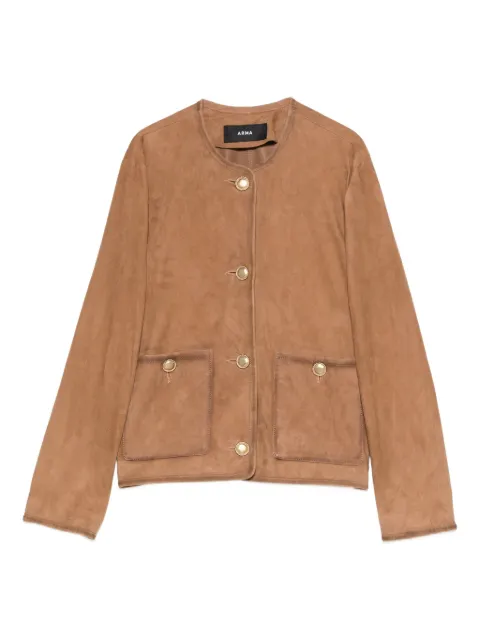 Arma suede round-neck jacket