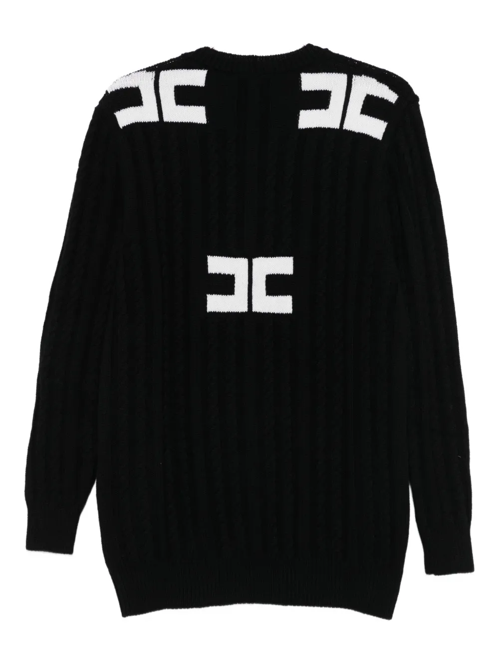 Elisabetta Franchi La Mia Bambina Button Cardigan In Black