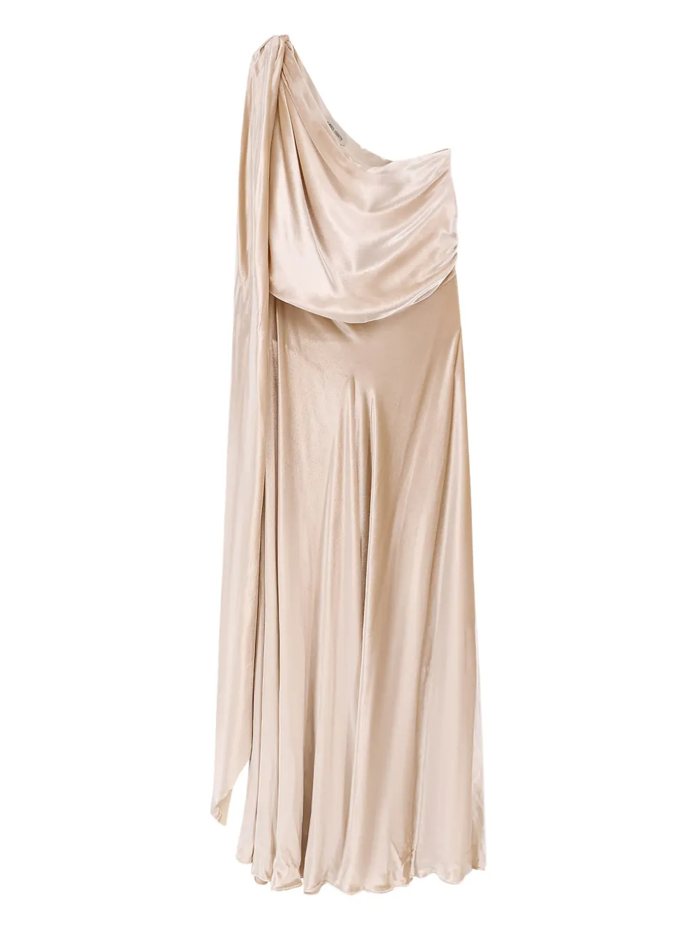 Alberta Ferretti draped one-shoulder dress - Beige