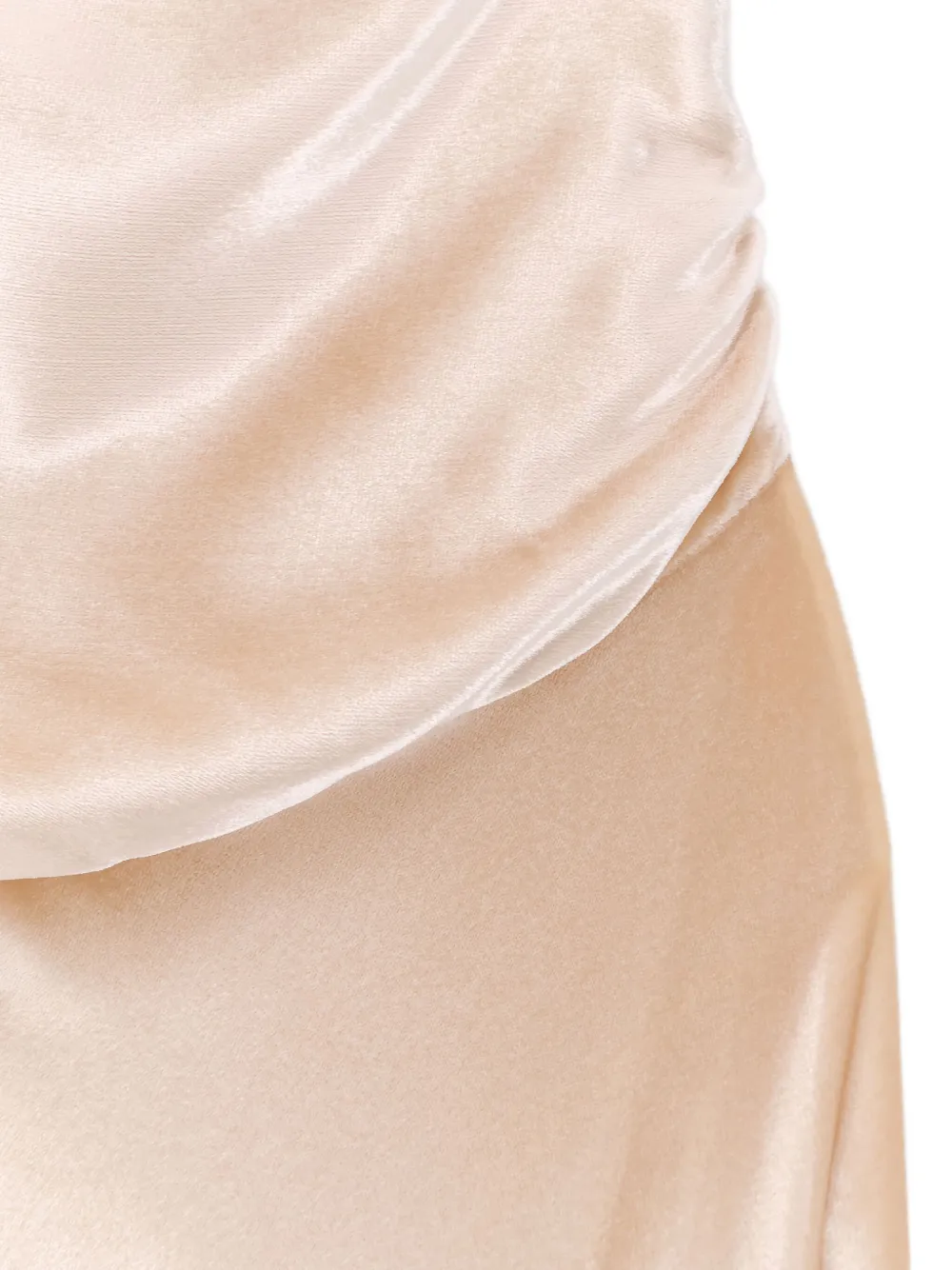 Alberta Ferretti Draped One-shoulder Dress In Neutral