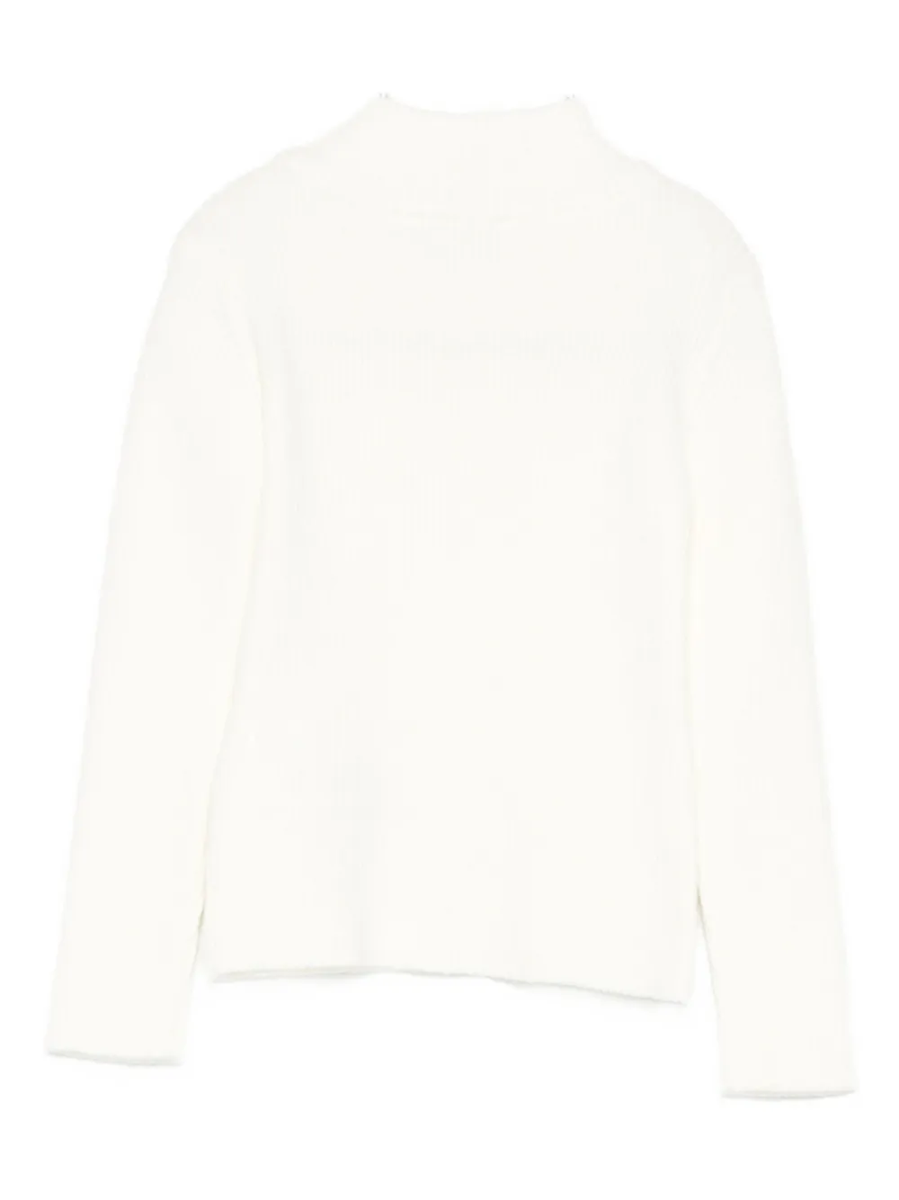 Elisabetta Franchi La Mia Bambina Ribbed-knit Sweater In White