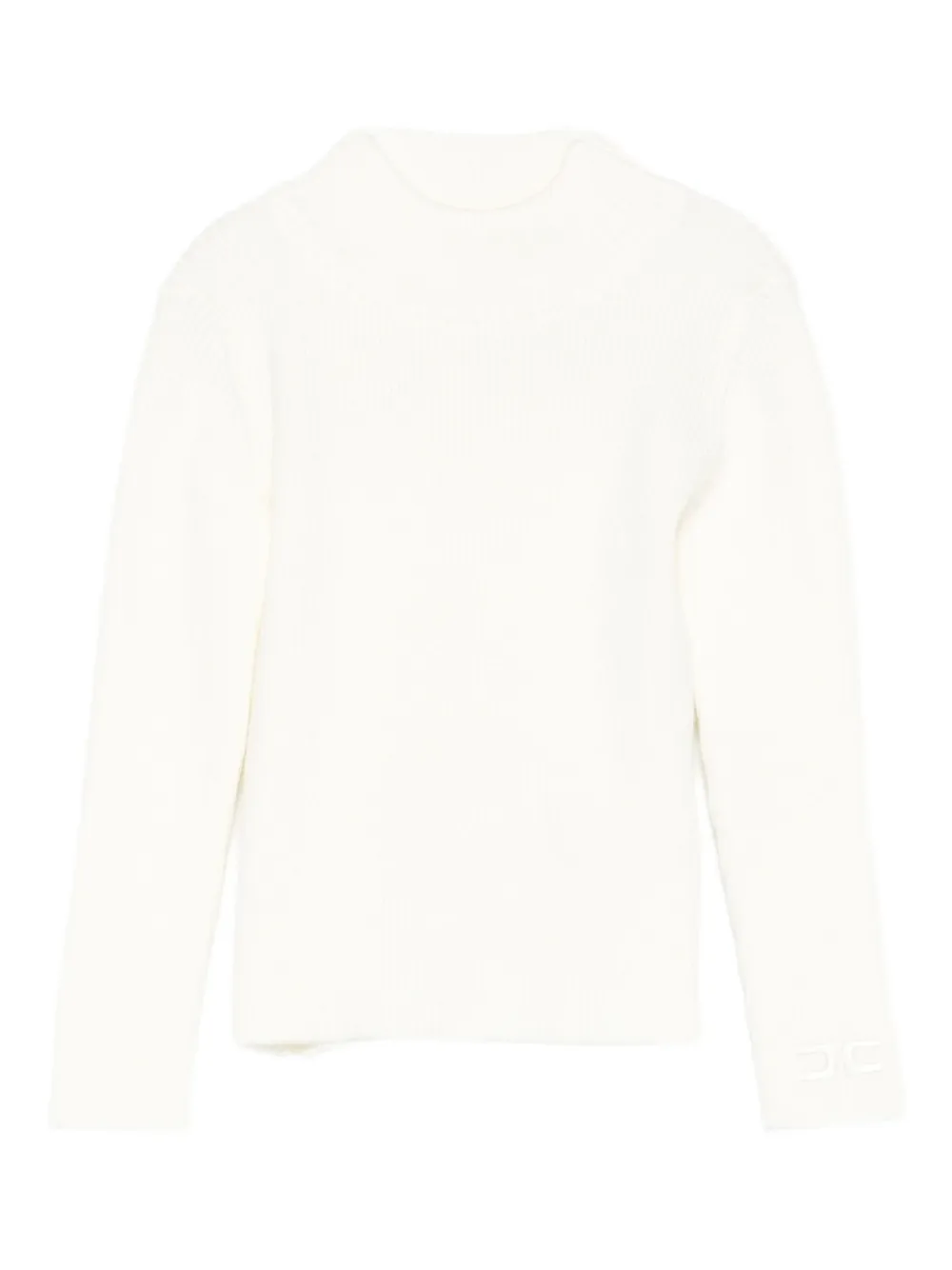 Elisabetta Franchi La Mia Bambina ribbed-knit sweater | White | Image 1