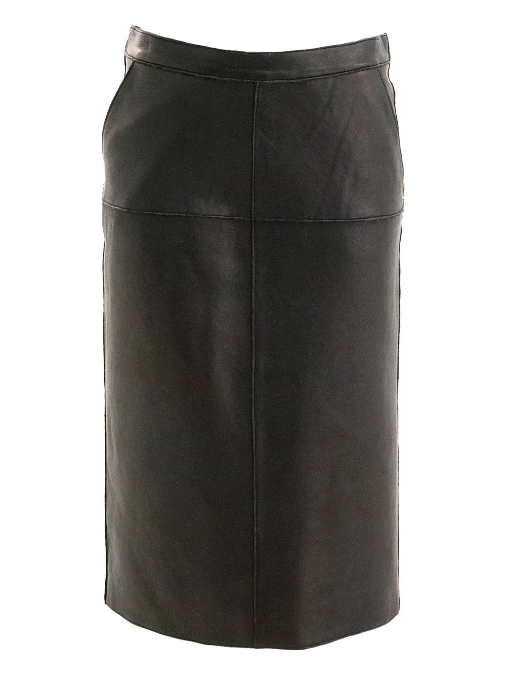 P.A.R.O.S.H. leather midi skirt - ブラック P.A.R.O.S.H. leather midi skirt - ブラック
