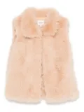 Donsje faux-fur collar vest - Pink