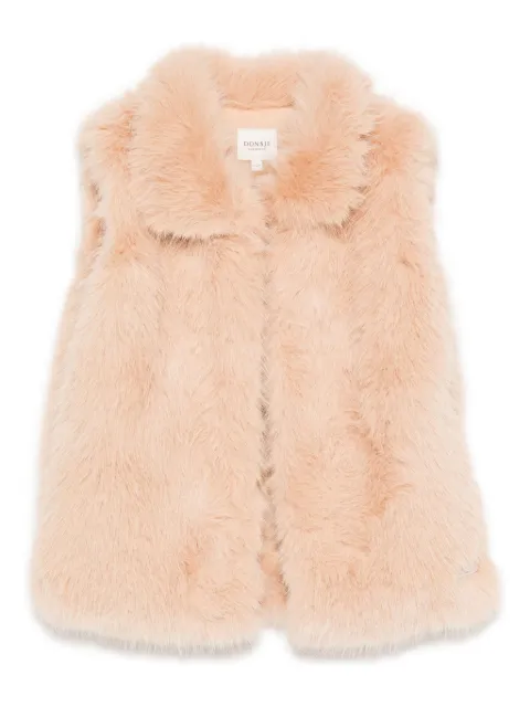 Donsje faux-fur collar vest