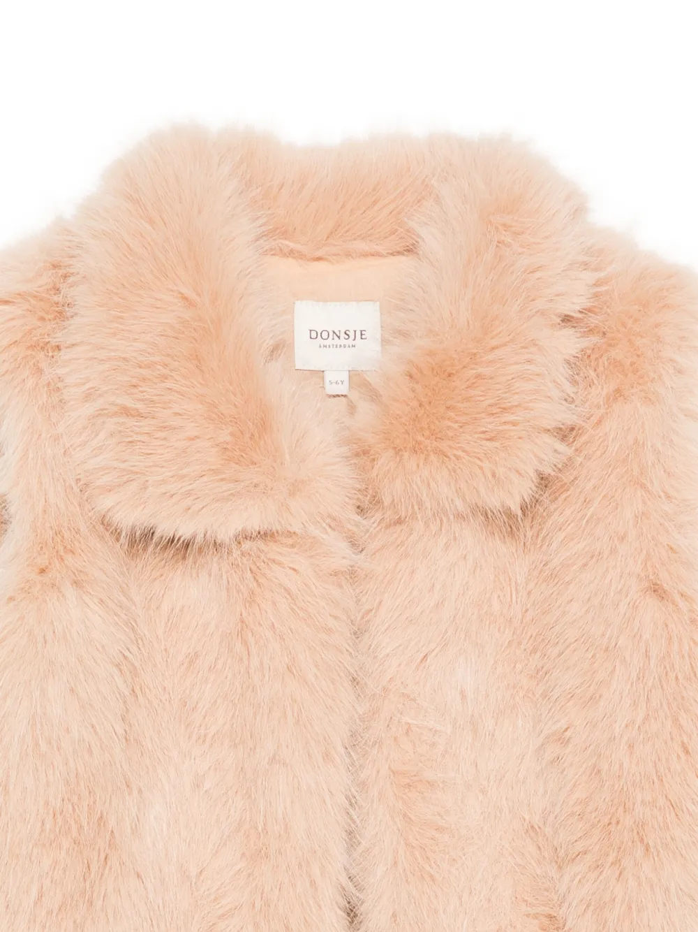 Donsje Top met kraag van imitatiebont Roze
