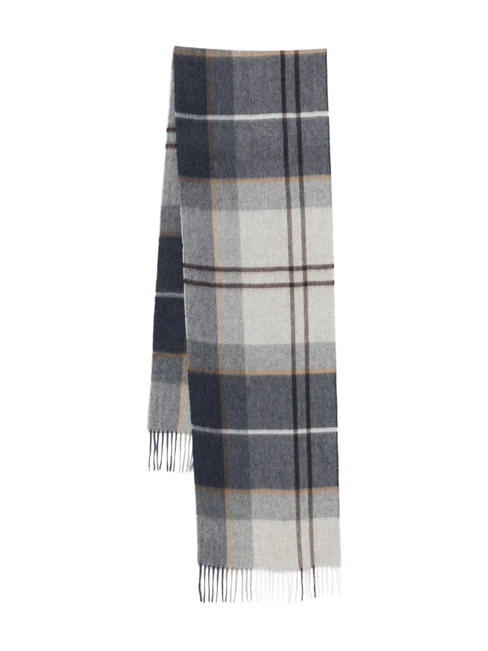 Barbour check-pattern scarf | Grey | Image 1