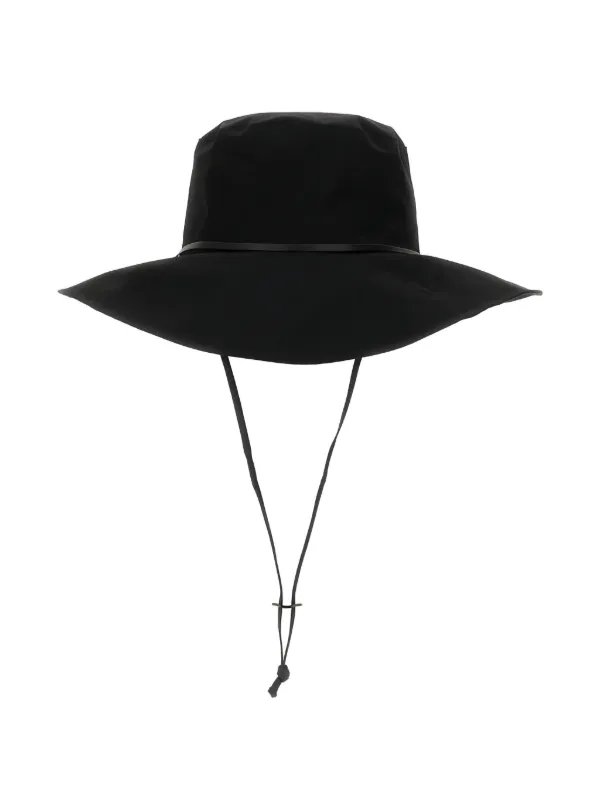 Kijima Takayuki Wide-Brimmed Black Hat With Adjustable Chin Straps - NWT JOURNAL | KIJIMATAKAYUKI（キジマ タカユキ） main image 3