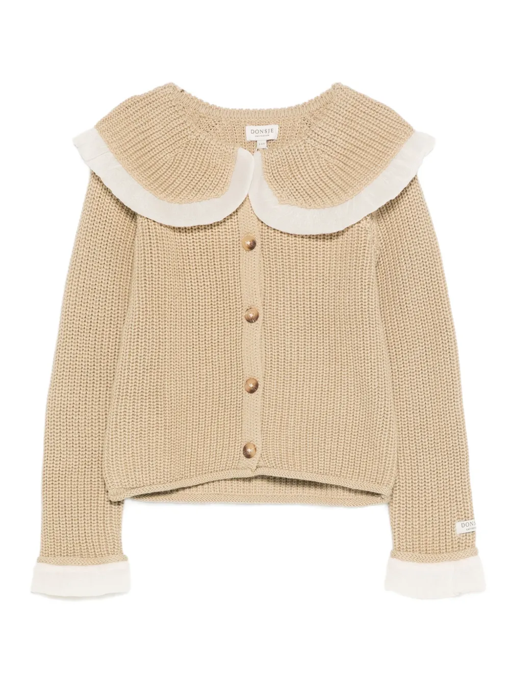 Donsje ruffled-collar cardigan | Neutrals | Image 1
