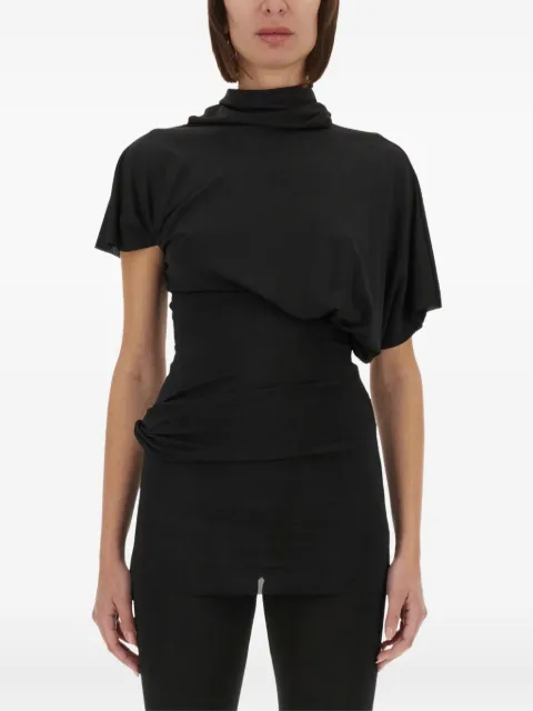 Rick Owens Lilies turtleneck asymmetric-sleeves top