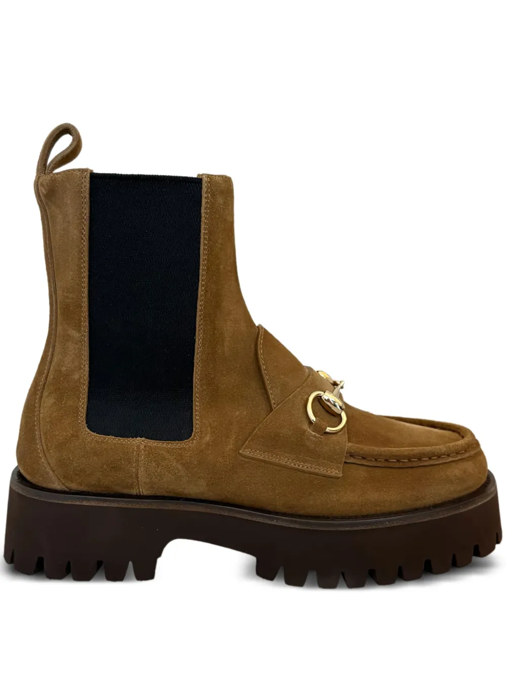 Gucci Horsebit platform Chelsea boots Brown