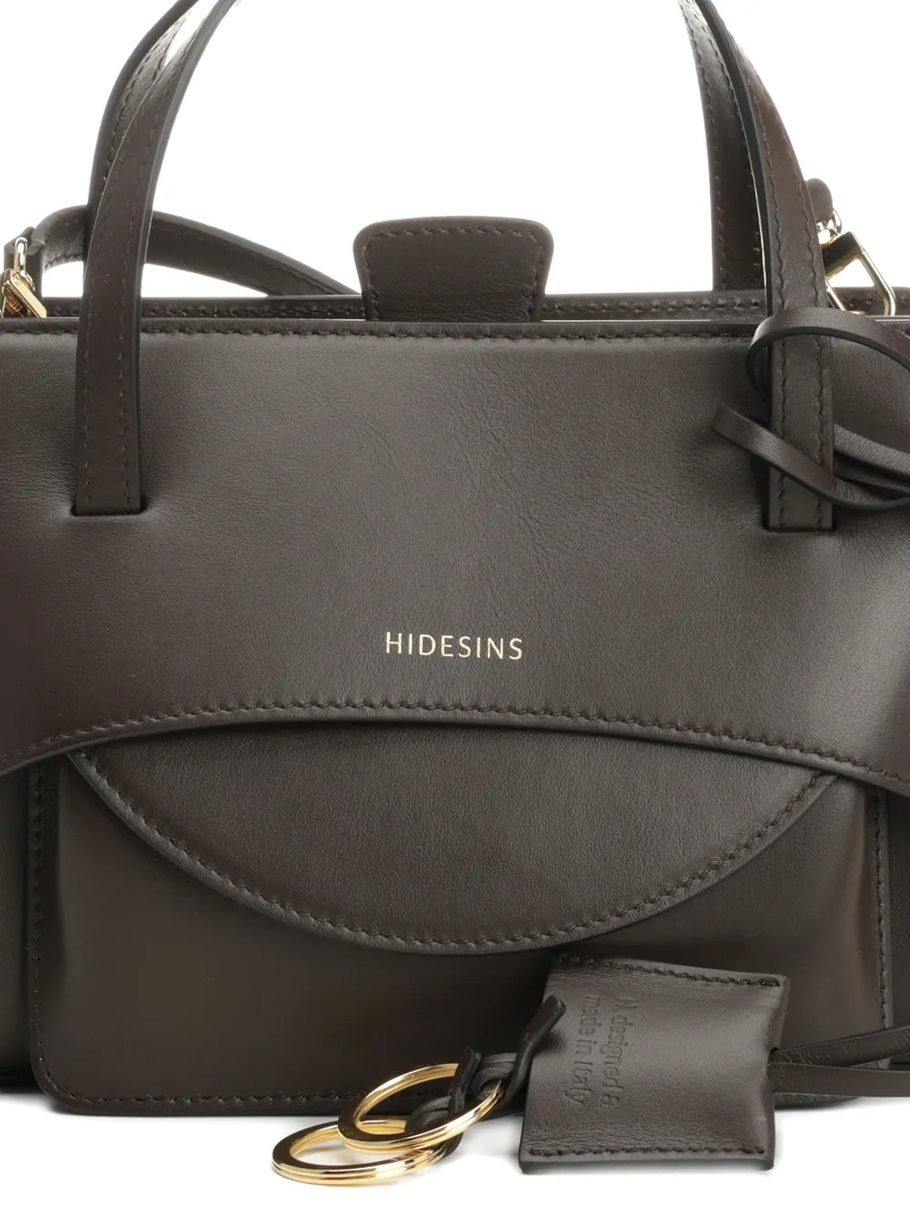 Hidesins Small Flap Suede Tote Bag In Brown