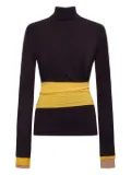 FENDI turtleneck waistband-detail sweater - Black
