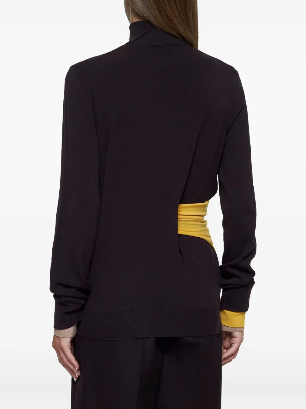 Fendi Long-sleeved Polo Neck Jumper In Multi