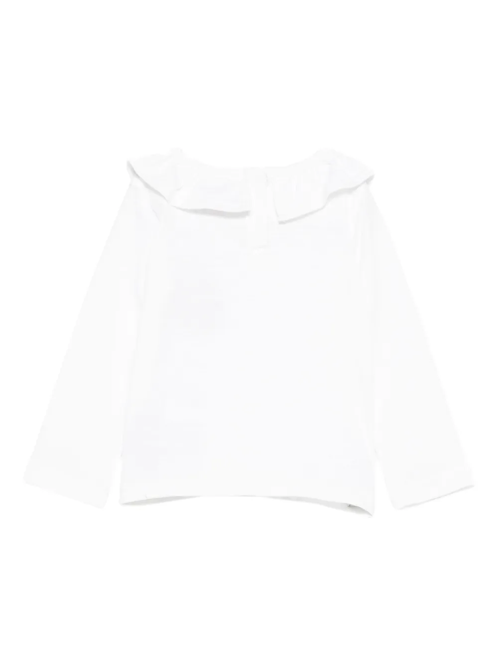 Donsje Ruffled Long-sleeve Top In White
