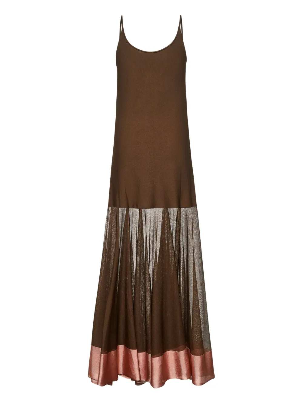 FENDI sleeveless maxi dress - ESPRESSO-25