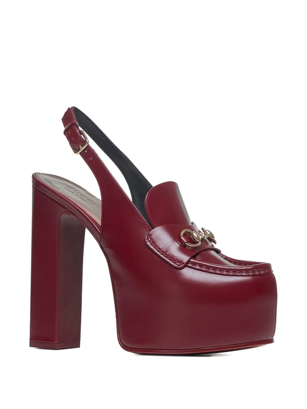 Gucci Horsebit pumps met plateauzool Rood