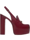 Gucci horsebit platform pumps - Red