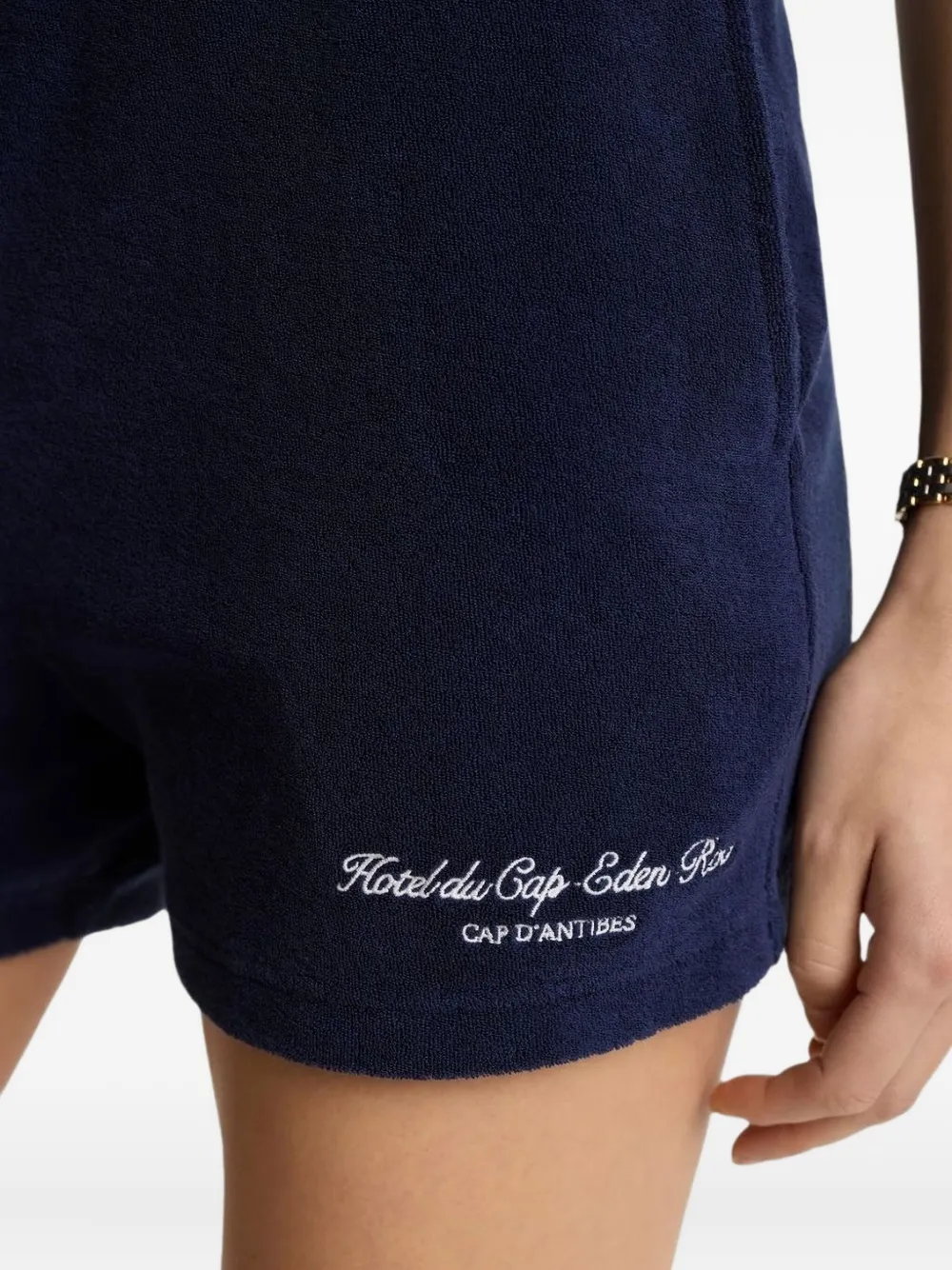 Sporty & Rich Eden Script shorts Blauw