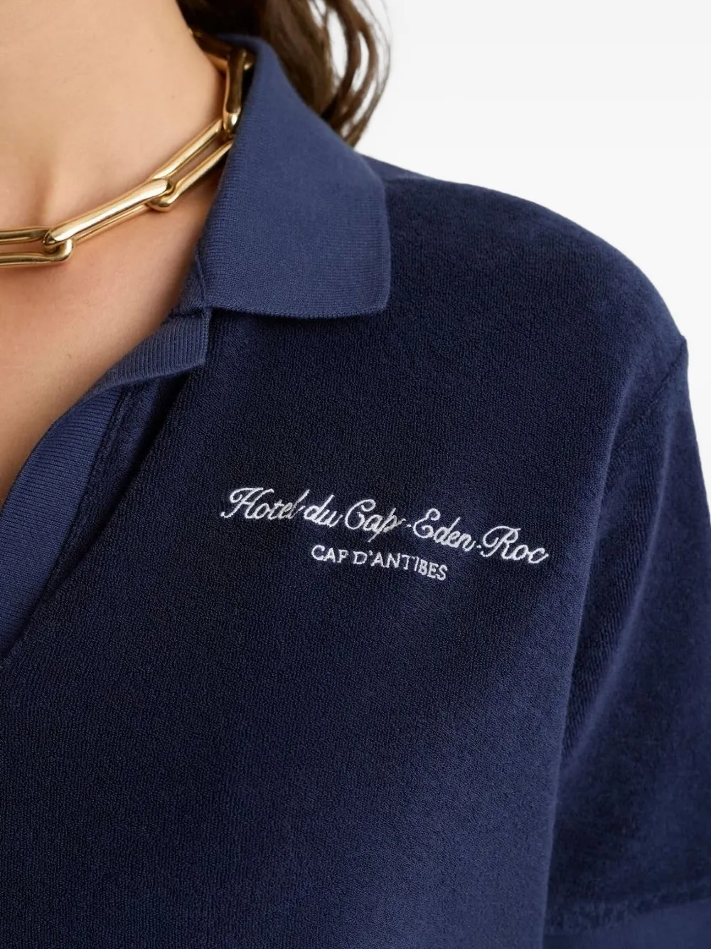 Sporty & Rich Poloshirt van badstof Blauw