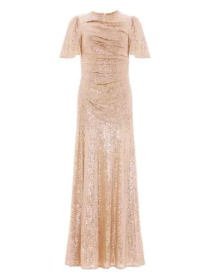 Needle & Thread Aurora Sequin-embellished Gown - Neutrals Needle & Thread Aurora Sequin-embellished Gown - Neutrals
