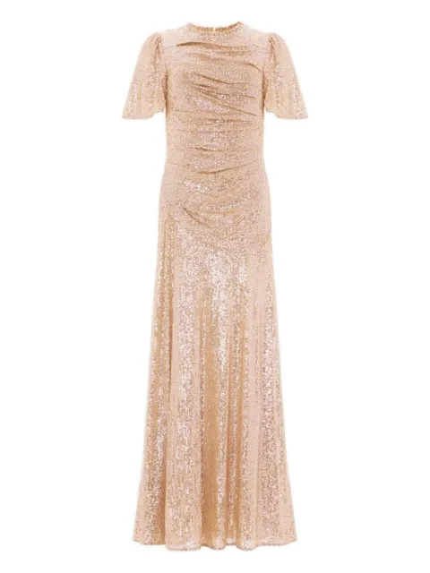 Needle & Thread sequin-embellished ruched dress