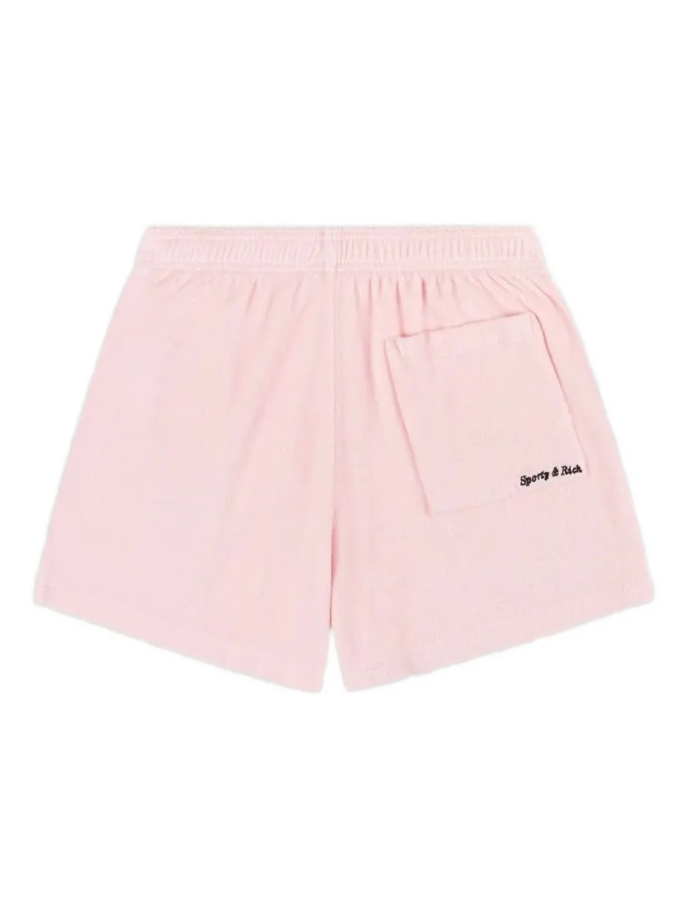 Sporty & Rich Shorts met geborduurde zak Roze