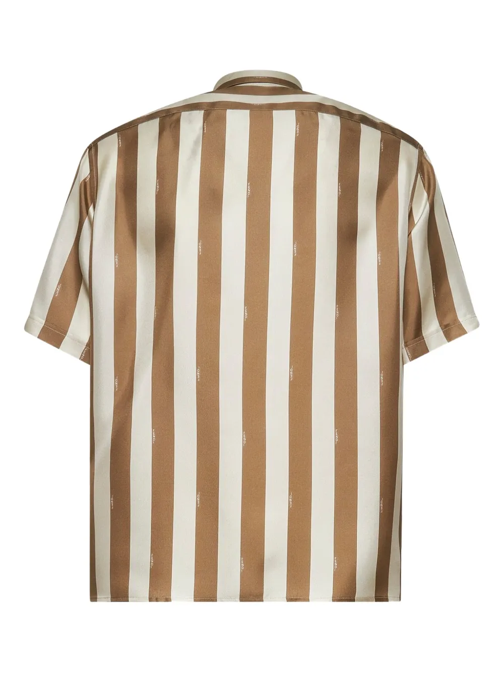 FENDI striped-pattern silk shirt - Beige
