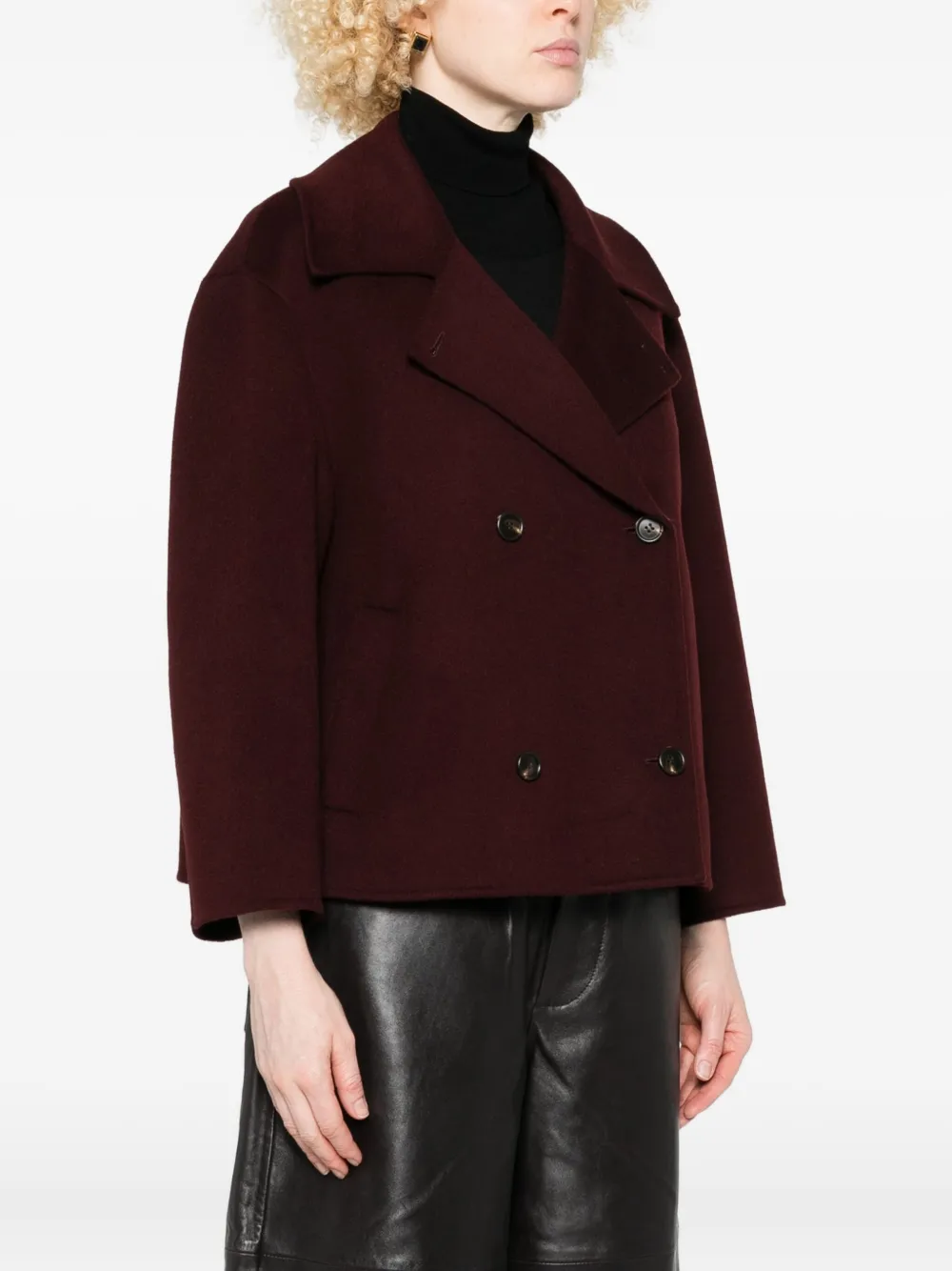 Arma Manila wollen jack met dubbele rij knopen Rood