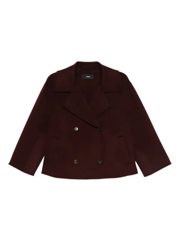 Arma Manila Double-breasted Wool Jacket in Red