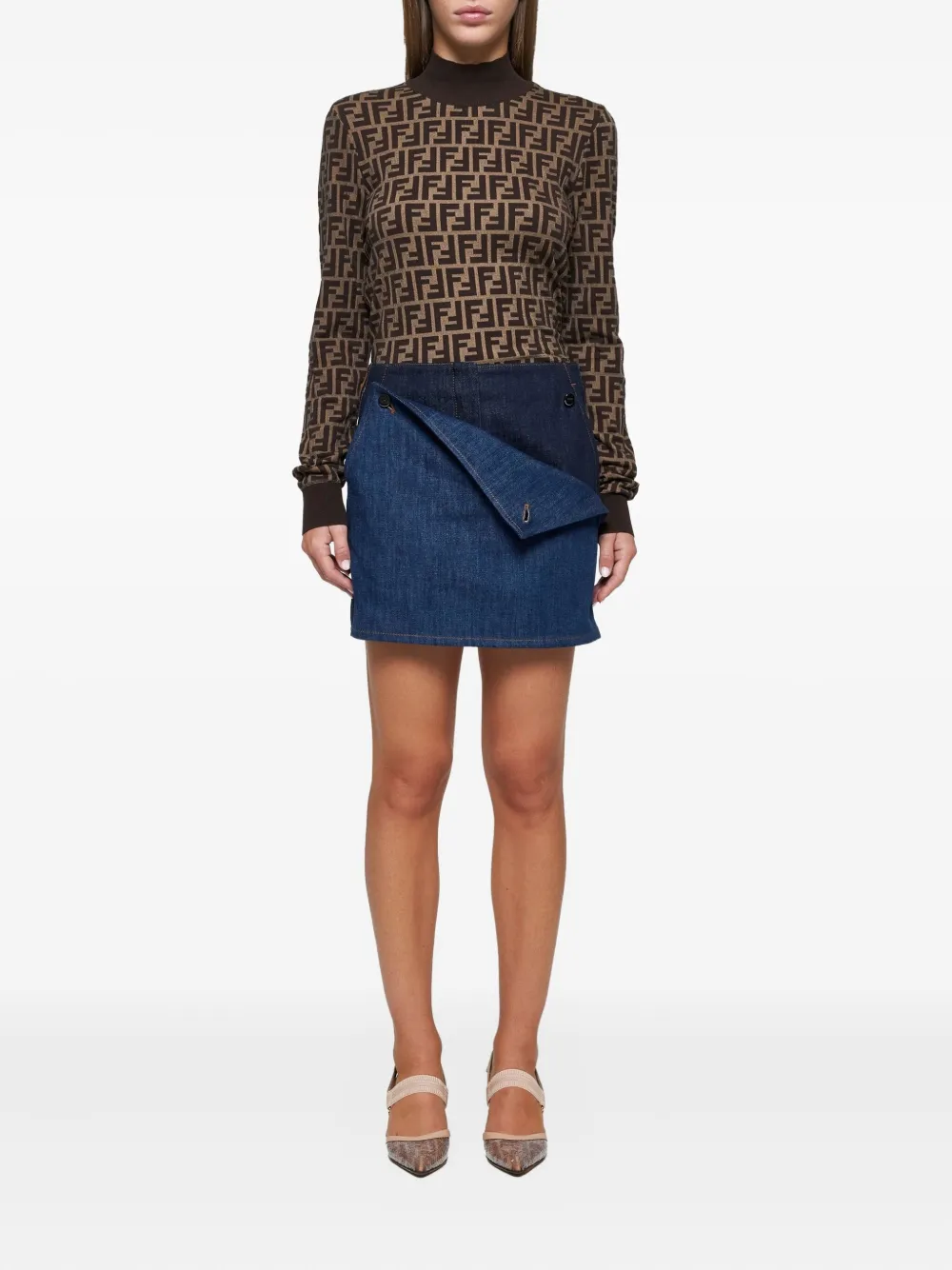 FENDI FF motif high-neck sweater | T-Shirts & Jersey Shirts | Image 2