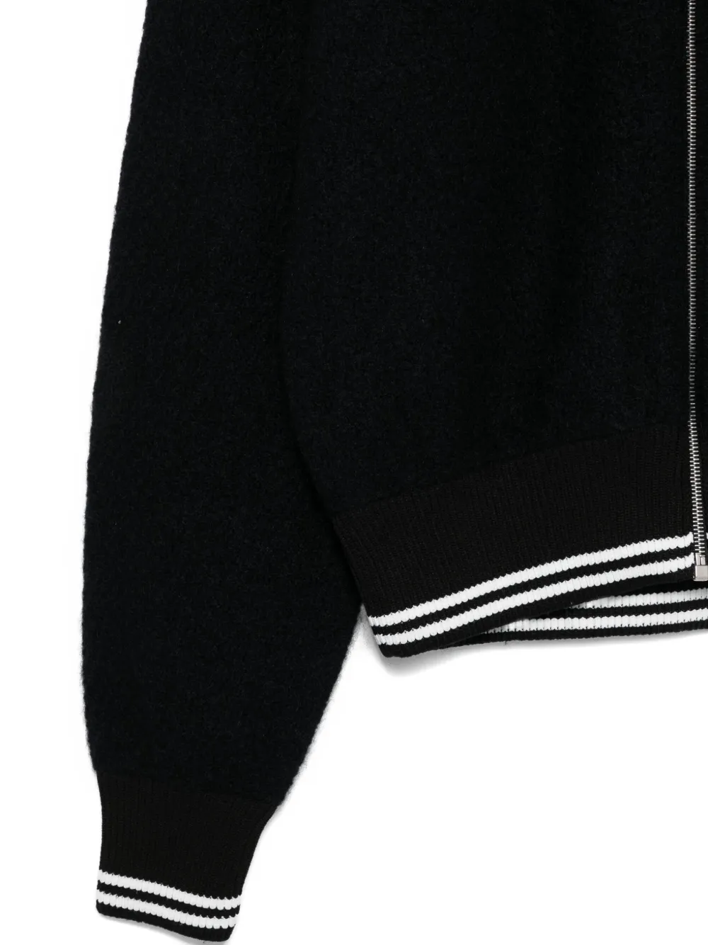 Jil Sander Vest met rits en geribbelde afwerking Zwart