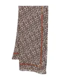GUESS USA leopard-print scarf - Brown