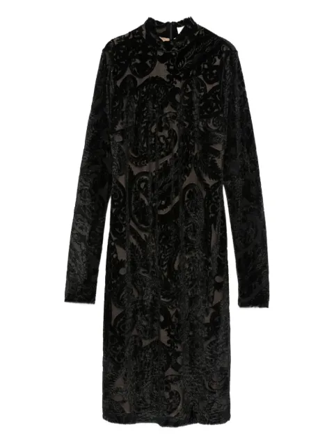 ETRO paisley-pattern velvet dress