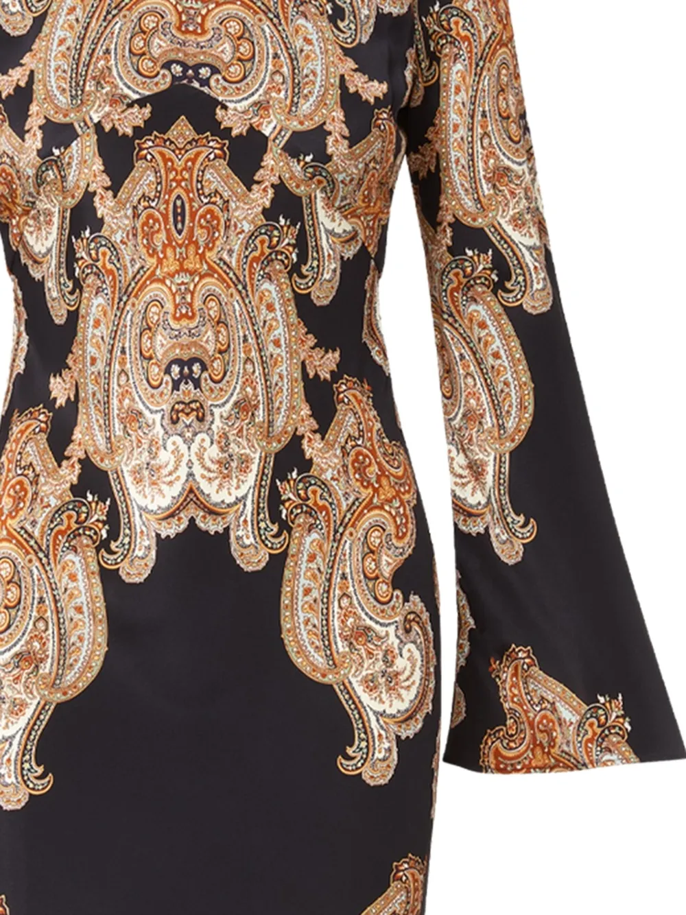 Veronica Beard Lupita flared jurk met paisley-print - Zwart
