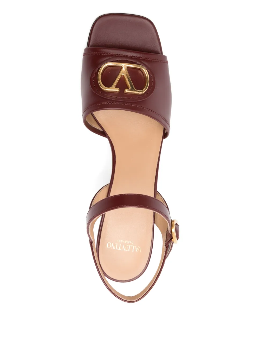 Valentino Vlogo Heeled Sandals In Red