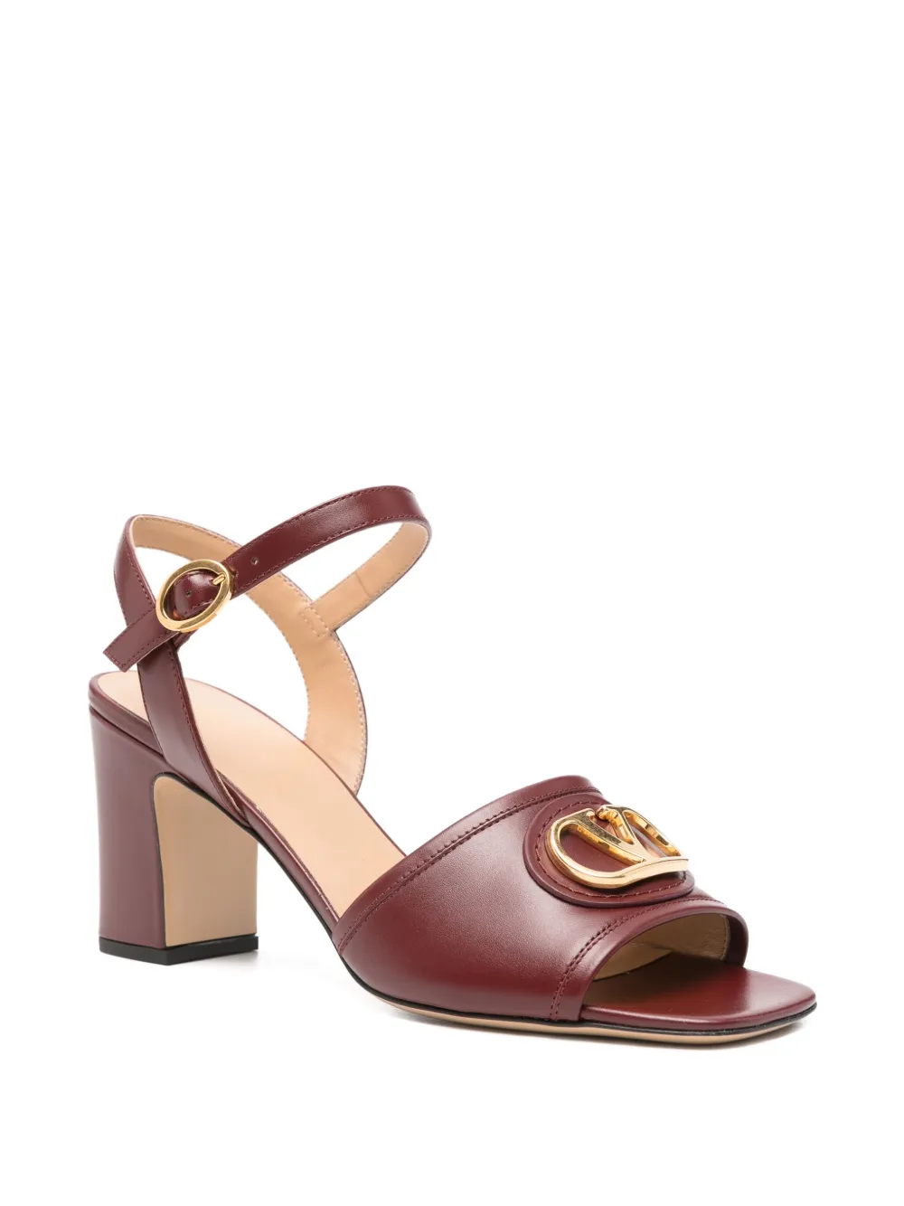 Valentino Vlogo Heeled Sandals In Red