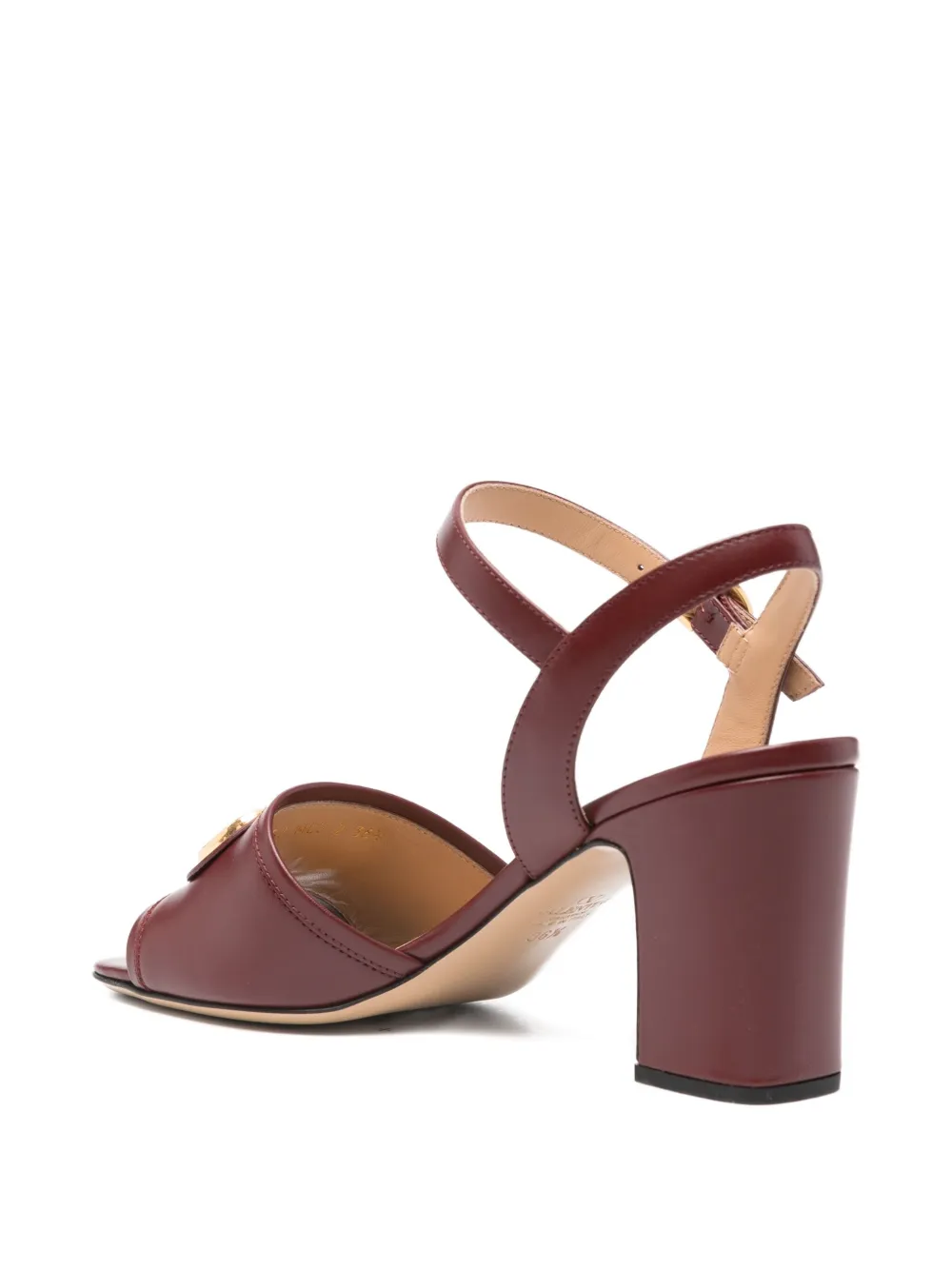 Valentino Vlogo Heeled Sandals In Red