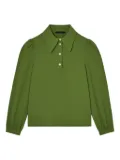 Tara Jarmon puffed-sleeve polo top - Green