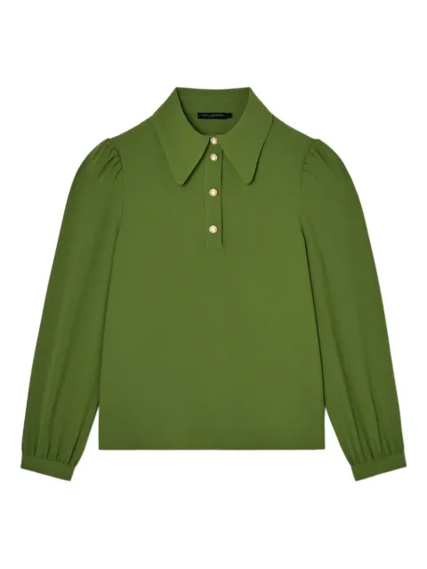 Tara Jarmon puffed-sleeve polo top