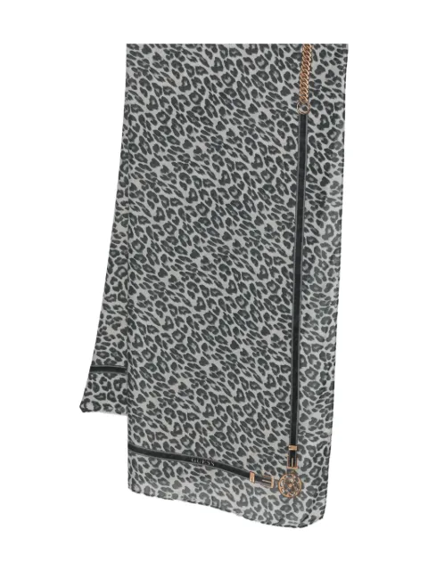 GUESS USA leopard-print chain-detail scarf